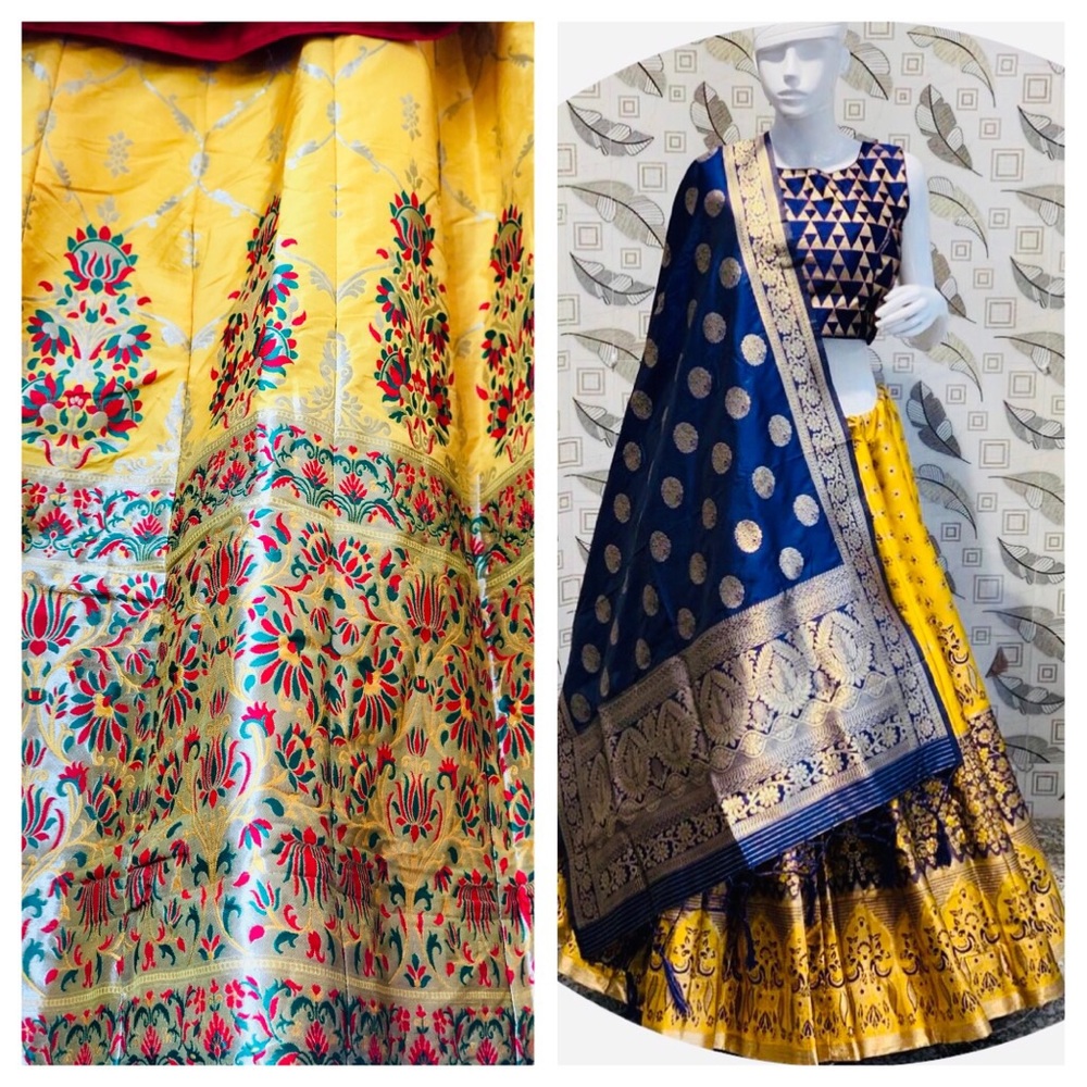 Pure Banarasi Brocade Silk Lehenga Set